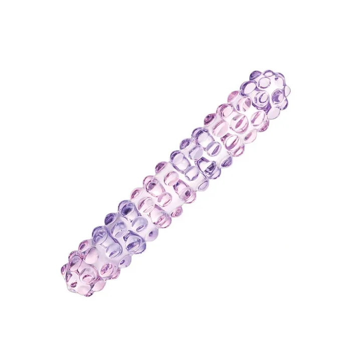 Glas Purple Rose Nubby Dildo