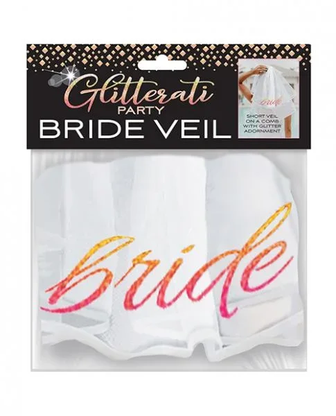 Glitterati Bride Veil – Rose Gold/White