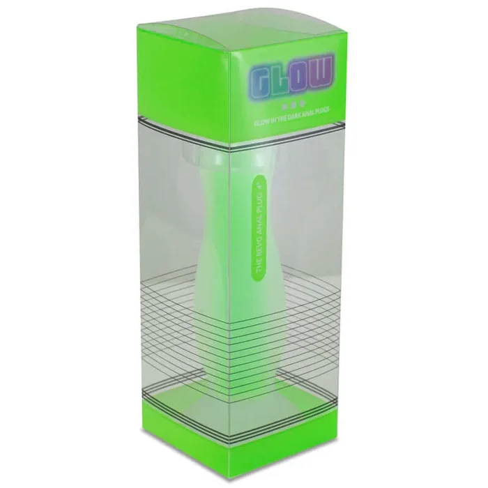 Glow Revo Silicone Gid Butt Plug 4 inches Green