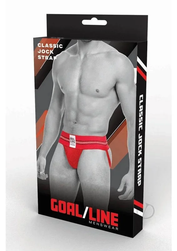Goal Line Class Jockstrap Small Medium Red