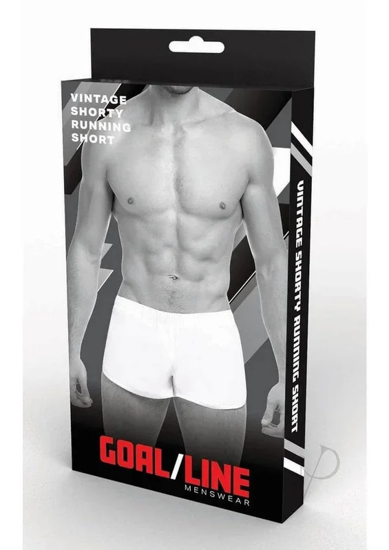 Goal Line Extreme Split Booty Shorts White Large XLarge