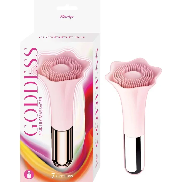 Goddess Pink Lily Rechargeable Silicone Massager – Petal-Soft Sensuality