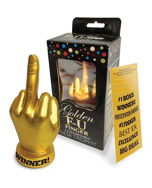 Golden F U Finger Trophy For Winners Bosses And Pranksters