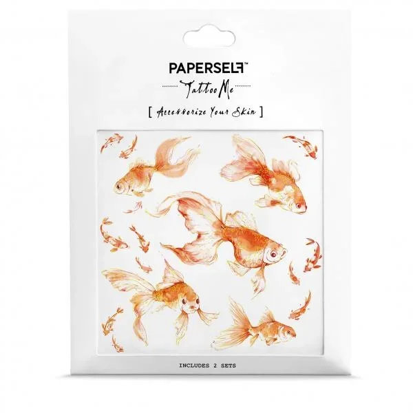 Goldfish 2 Temporary Tattoo Stickers