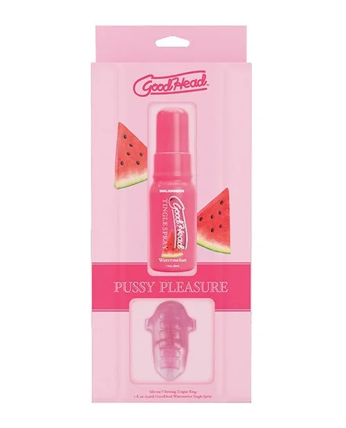 GoodHead Pussy Pleasure Party Oral Sex Kit – 1 oz Watermelon Tingle Spray