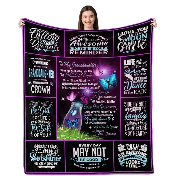 Granddaughter Gifts From Grandma, Granddaughter Gifts, Granddaughter Blanket F