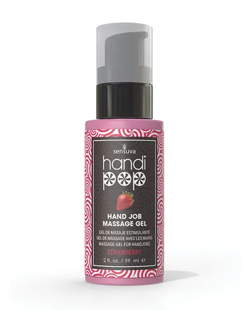 Handipop Hand Job Massage Gel – 2 oz Bottle Strawberry