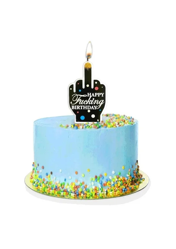 Happy F’n Birthday Fu Finger Candle