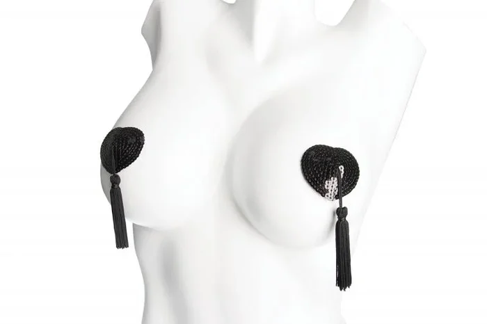 Heart Tassel Pasty – Black