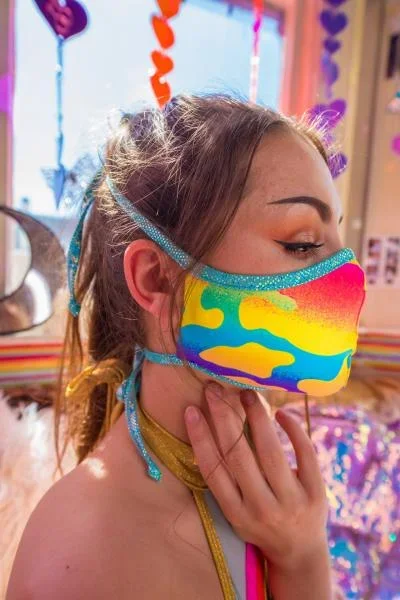 Heavy Brazilian Spandex Tailored Mask – Neon Camouflage –