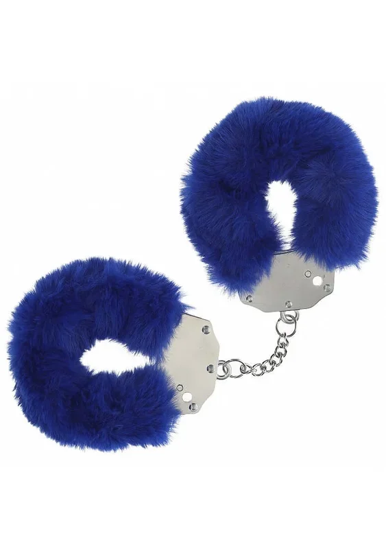 Heavy Duty Fluffy Handcuffs Navy