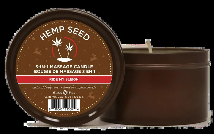 Hemp Seed 3-in-1 Massage Candle Ride My Sleigh 6oz/ 170 G