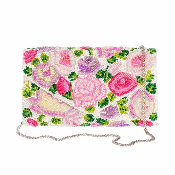 HUNTINGTON ROSE GARDEN BEADED CLUTCH