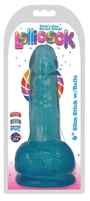 Indulge in Sweet Sensations with the Lollicock Slim Stick Berry Ice Blue Dildo 6 inches