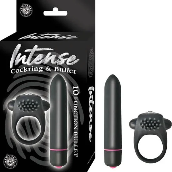 INTENSE COCKRING & BULLET-BLACK