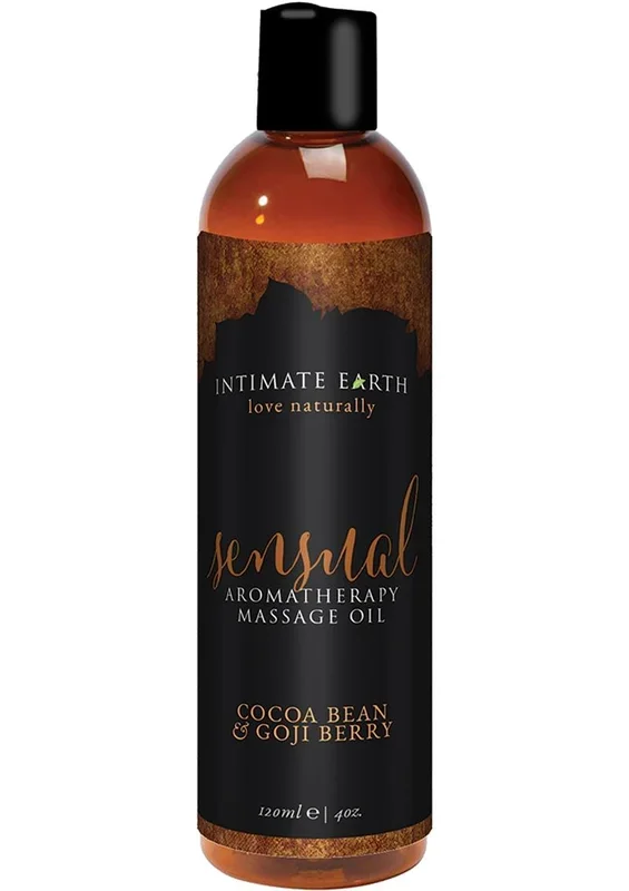 Intimate Earth Sensual Aromatherapy Massage Oil Cocoa Bean and Goji Berry