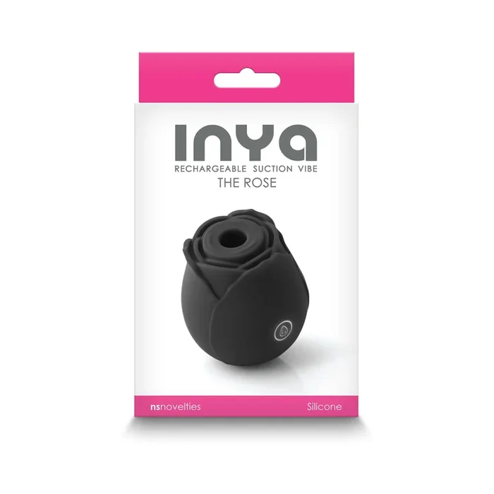 Inya The Rose Silicone Rechargeable Clitoral Stimulator – Black