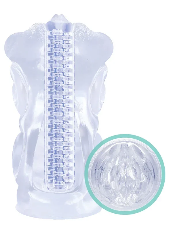 Jack-It Frost Spirals Male Masturbation Aid with Soft TPR Grip