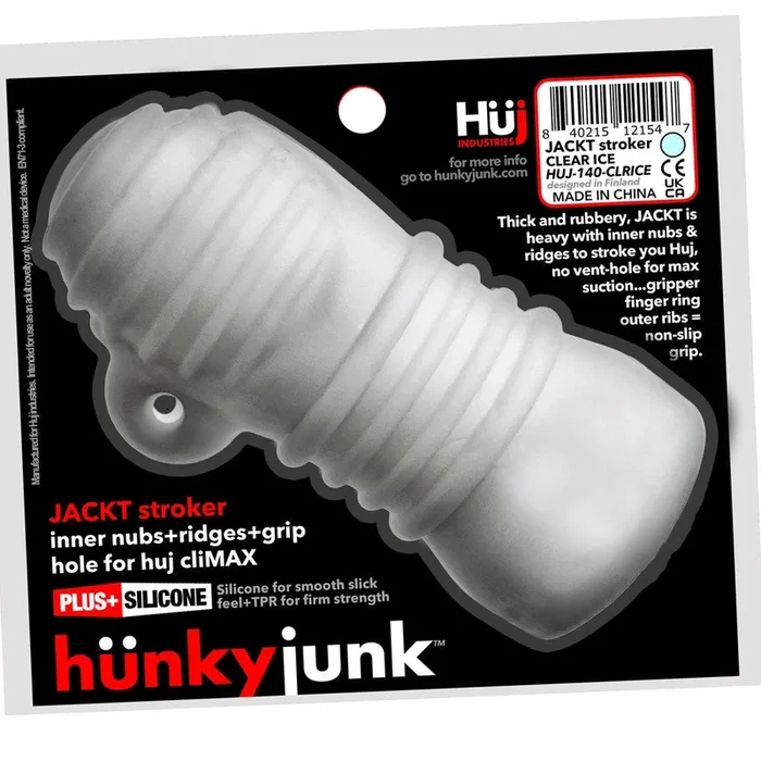 Jackt White Ice Male Stroker Sleeve with Nubs and Ridges