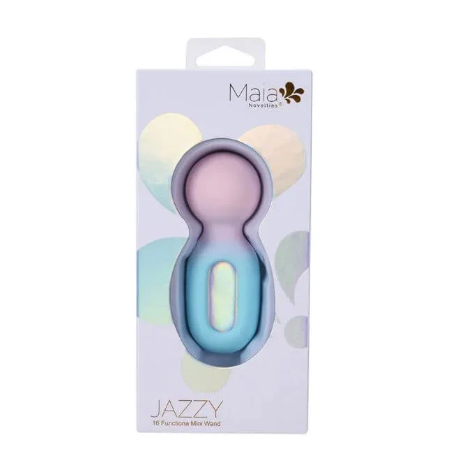 Jazzy Compact Mini Wand Massager Blue-Pink