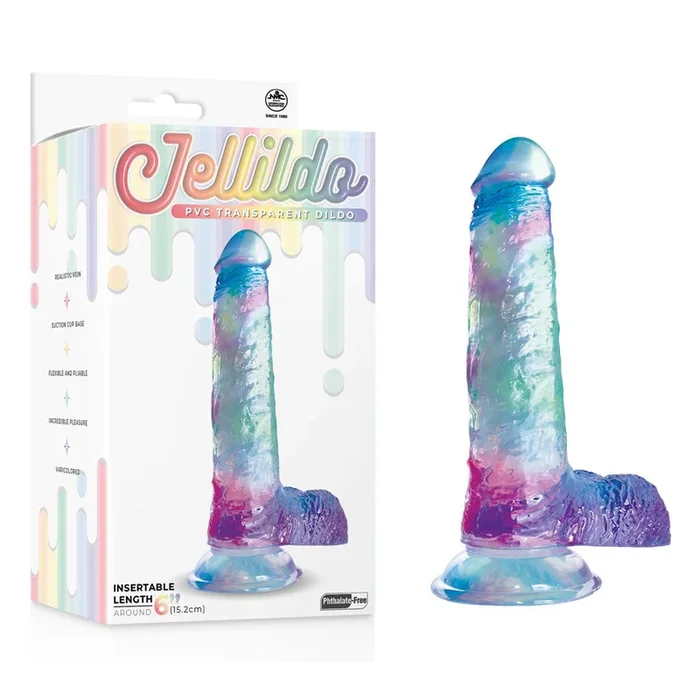 Jellido 15.2cm Dildo – Clear Coloured 15.2 cm Dildo