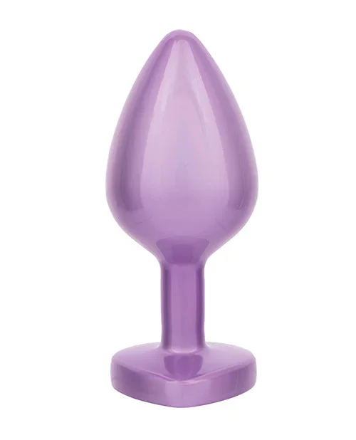 Jewel Amethyst Heart Butt Plug – Large, Purple