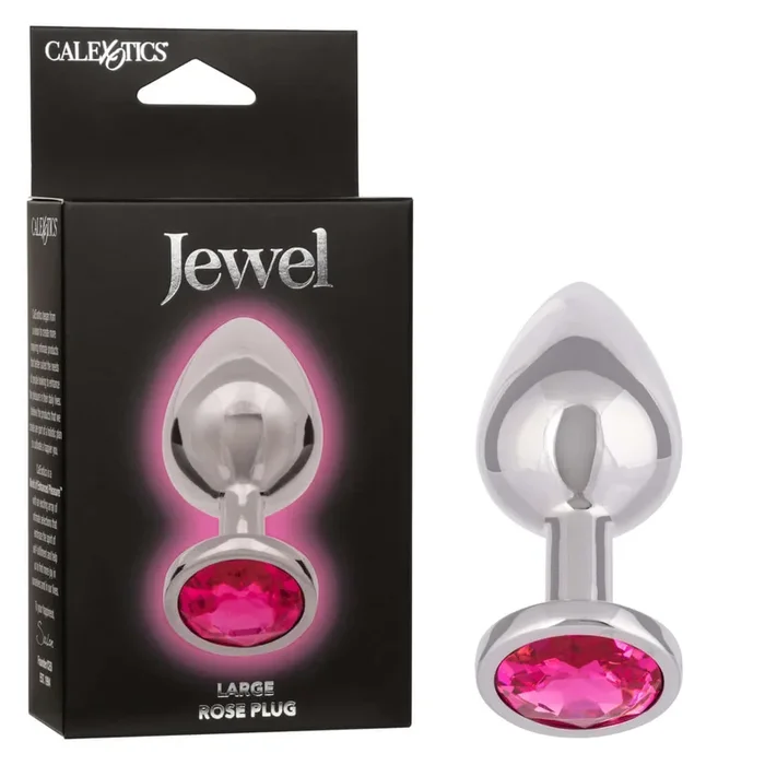 Jewel Rose Aluminum Anal Plug Large Pink