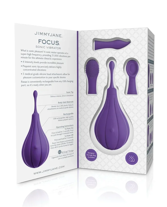 JimmyJane Focus Sonic Vibrator – Purple