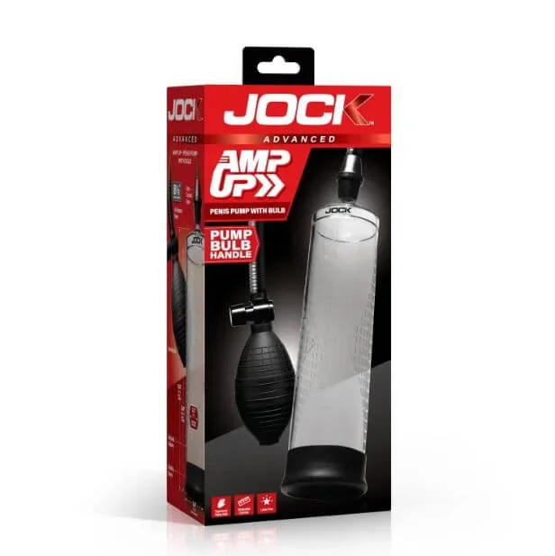 Jock Amp Up Penis Pump with Bulb Black