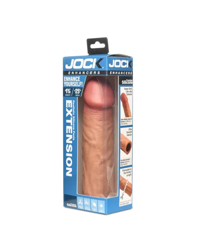Jock Enhancers 1.5 Inch Silicone Penis Extension Sleeve Medium