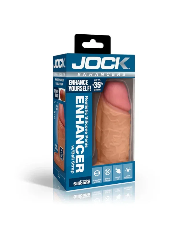 Jock Enhancers 1 Inch Silicone Penis Extension Sleeve Medium