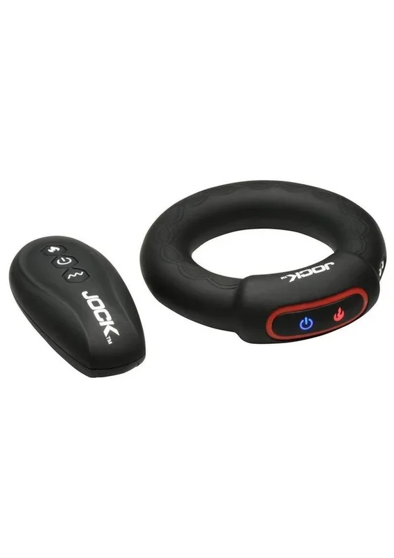 Jock Rumbler Vibrating and Warming Rechargeable Silicone C-Ring 2in with Remote
