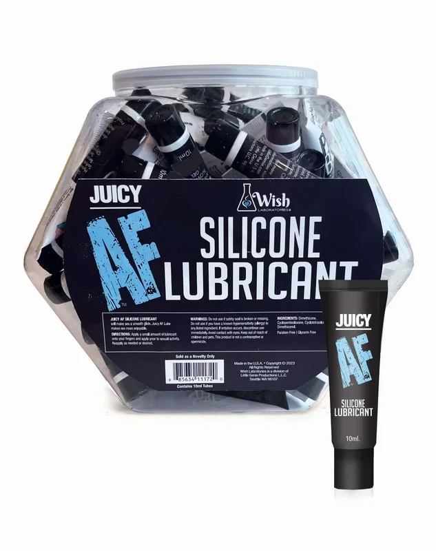 Juicy Af Silicone Lubricant 10 ml – Pop Display of 65