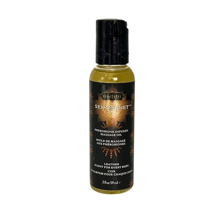 Kama Sutra Leather Sex Magnet Massage Oil 2 Oz