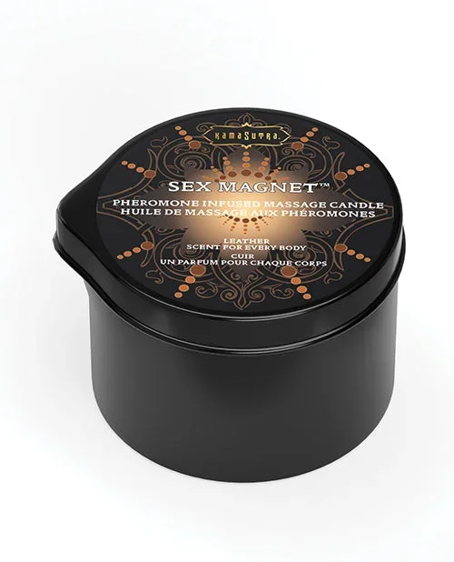 Kama Sutra Sex Magnet Candle w/Pour Spout – Leather -2 oz