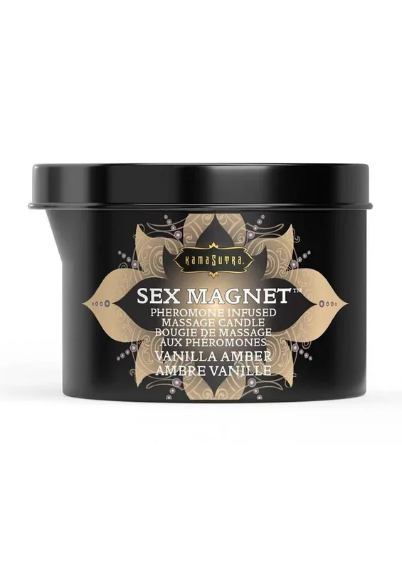 Kama Sutra Sex Magnet Vanilla Amber Candle with Pour Spout