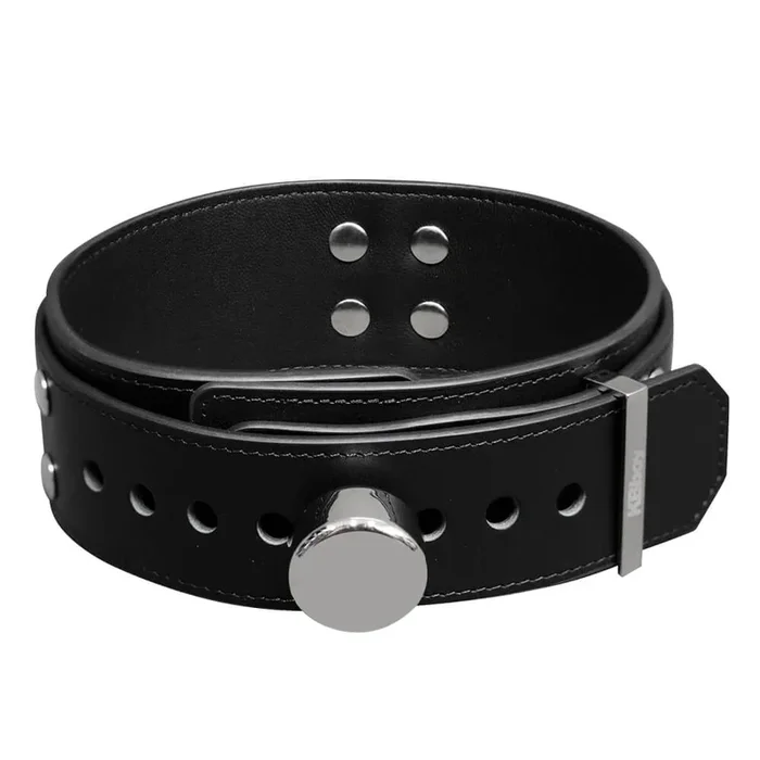 KBboy MagLock Series – Leather BDSM Collar with Magnetic Lock