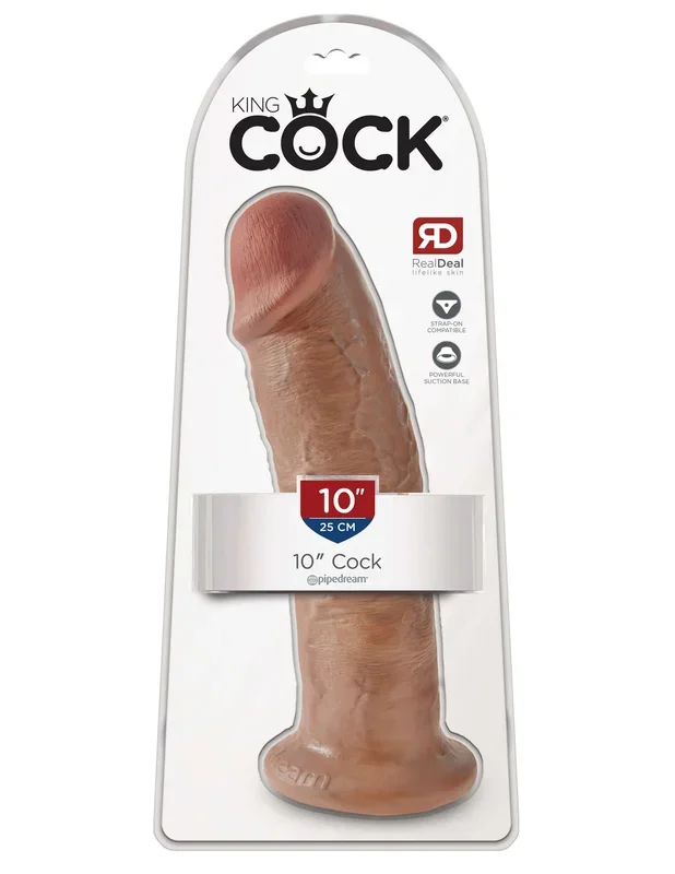 King Cock 10 inches Cock Tan Dildo Real Deal RD