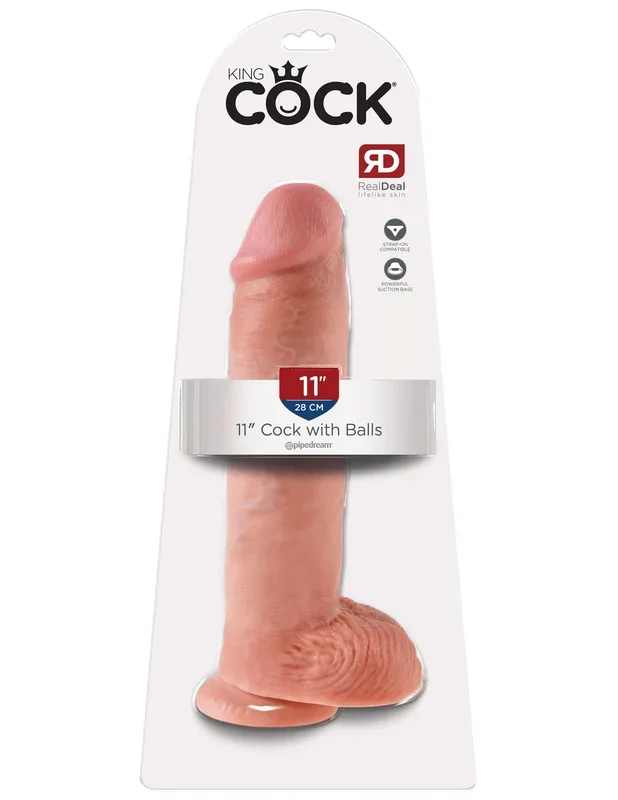 King Cock 11 Inches Realistic Dildo with Balls