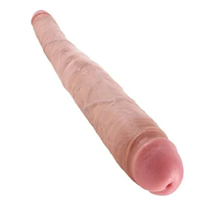 King Cock 16 Inch Tapered Double Dildo – Flesh