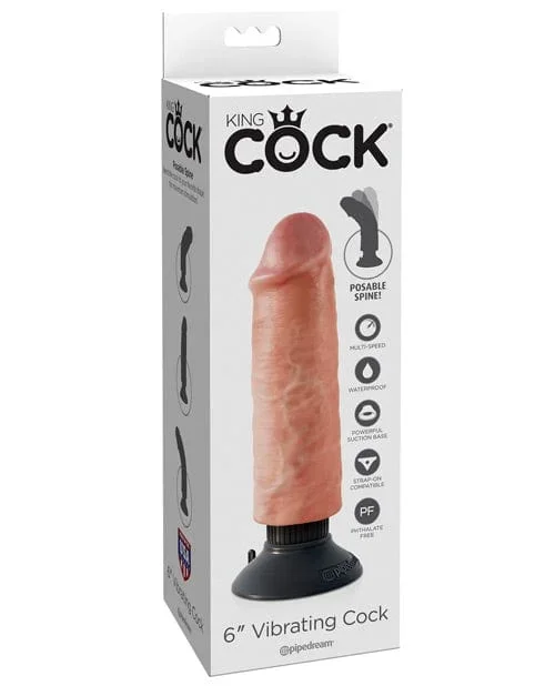 King Cock 6″ Vibrating Cock