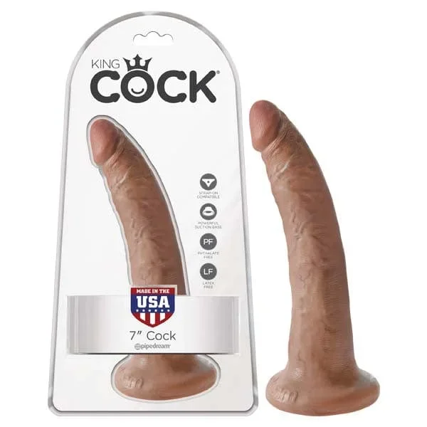 King Cock 7 Inch Tan Dildo Realistic Dong