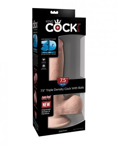 King Cock Plus 7.5″ Triple Density Cock With Balls