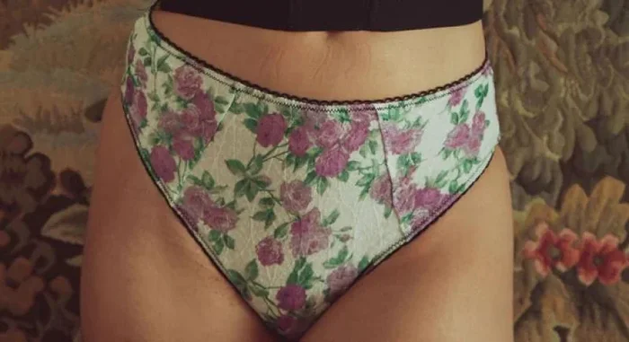 Lace High Waist Brief – Lilac Rose/Black –