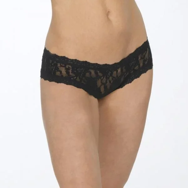 Lace Open Gusset Hipster – Black –