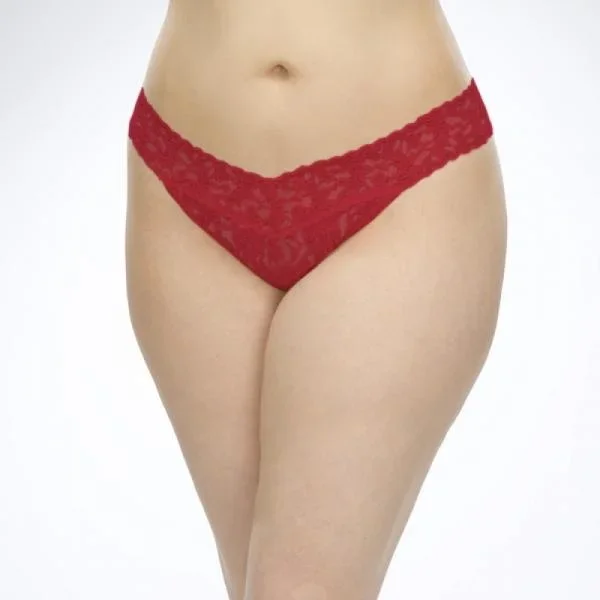 Lace Original Rise Thong – Red – Queen One Size