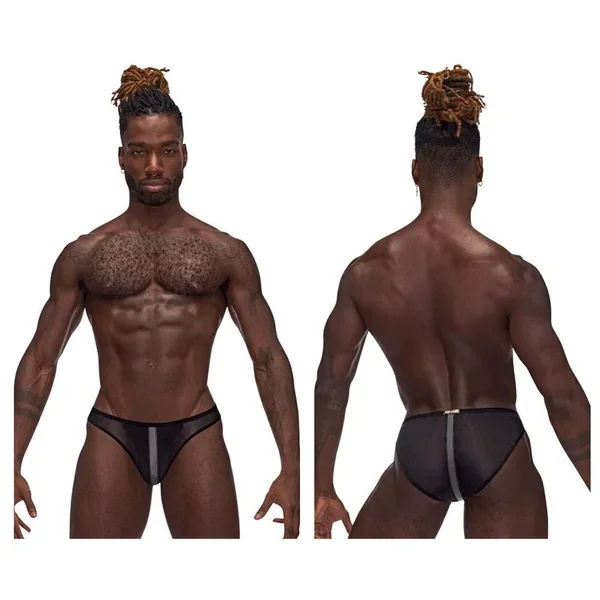 Landing Strip Bikini Brief – XL – Black