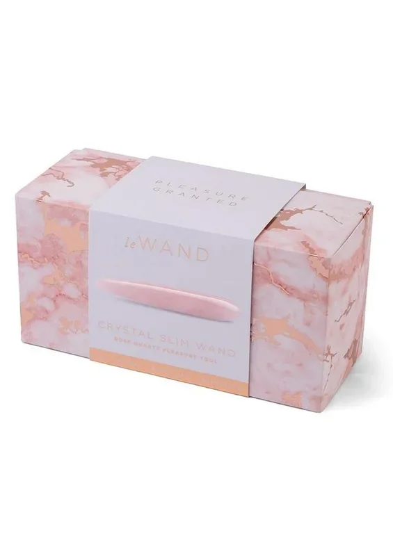 Le Wand Crystal Slim Wand with Silicone Ring – Rose Quartz