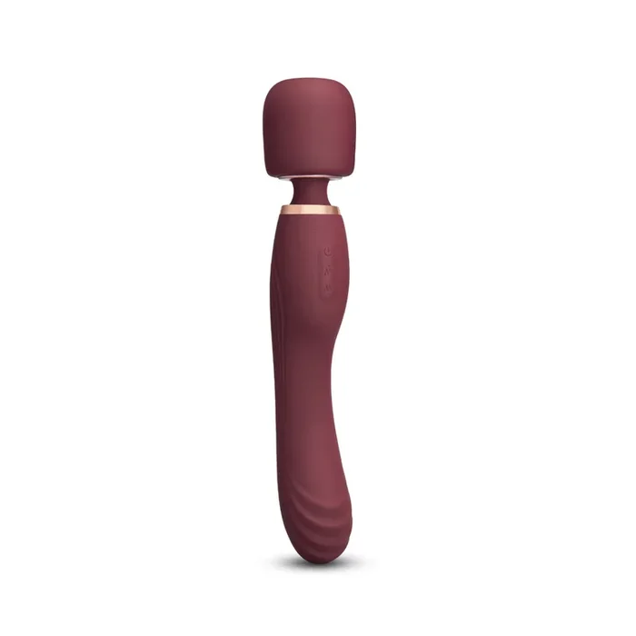 Le Wand Flat Top Fusion G Double Ended Petite Wand Vibrator Wine Red