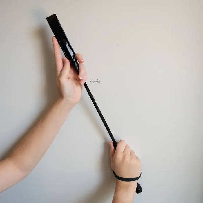 Leather Short Riding Crop with Slim Tip